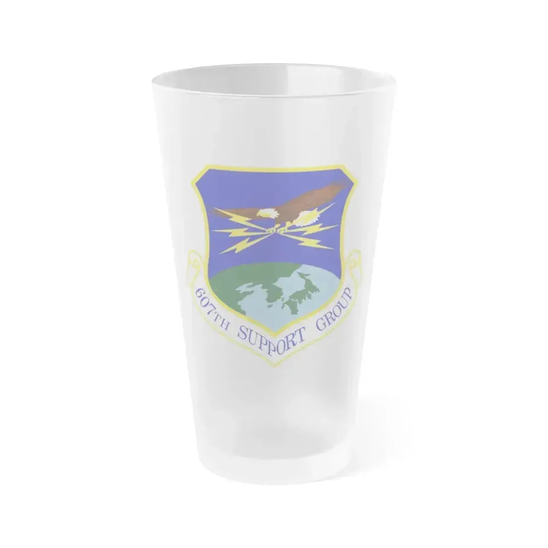 607th Support Group (U.S. Air Force) Frosted Pint Glass 16oz 16oz Frosted - Go Mug Yourself