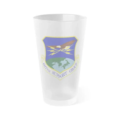 607th Support Group (U.S. Air Force) Frosted Pint Glass 16oz 16oz Frosted - Go Mug Yourself