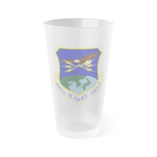 607th Support Group (U.S. Air Force) Frosted Pint Glass 16oz 16oz Frosted - Go Mug Yourself