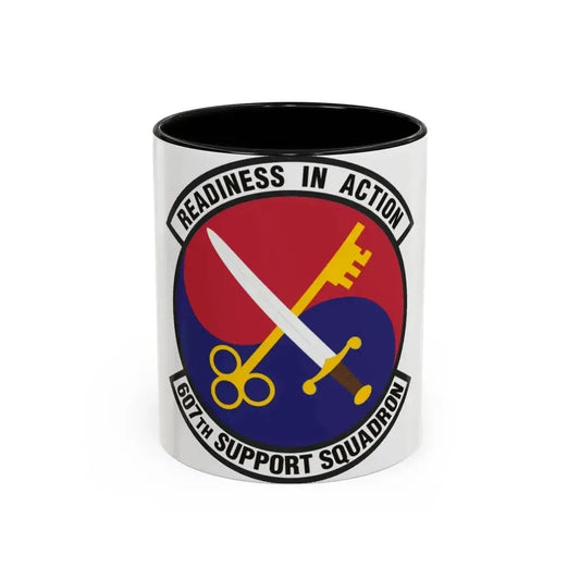 607th Support Squadron (U.S. Air Force) Accent Coffee Mug 11oz Black - Go Mug Yourself
