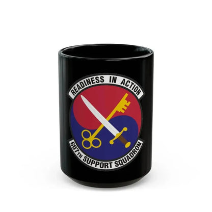 607th Support Squadron (U.S. Air Force) Black Coffee Mug 15oz - Go Mug Yourself