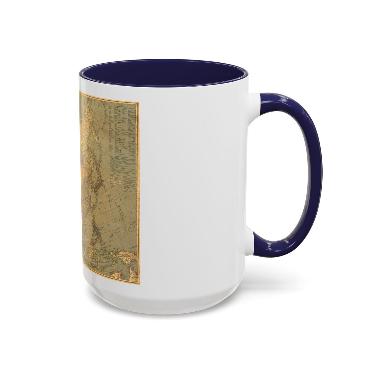Asia and Adjacent Regions (1933) (Map) Accent Coffee Mug