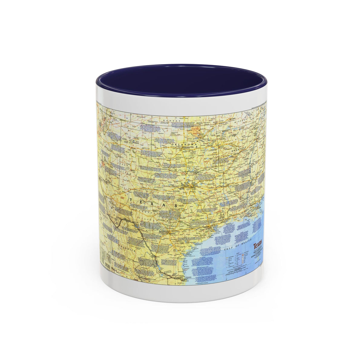 USA - Texas 1 (1986) (Map) Accent Coffee Mug