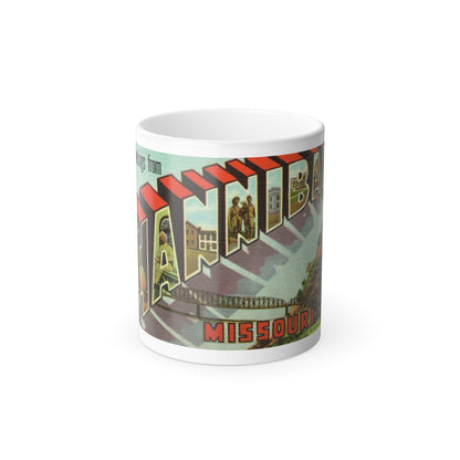 Greetings from Hannibal Missouri (Greeting Postcards) Color Changing Mug 11oz