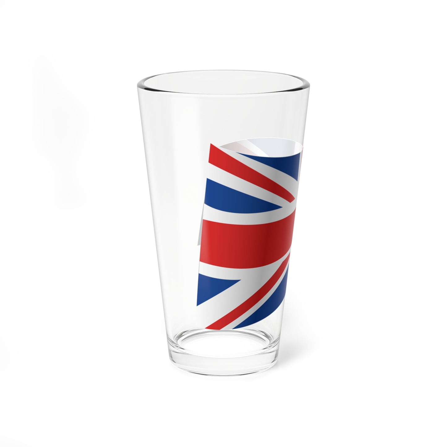 UK Flag - iconic waving (United Kingdom) Pint Glass 16oz