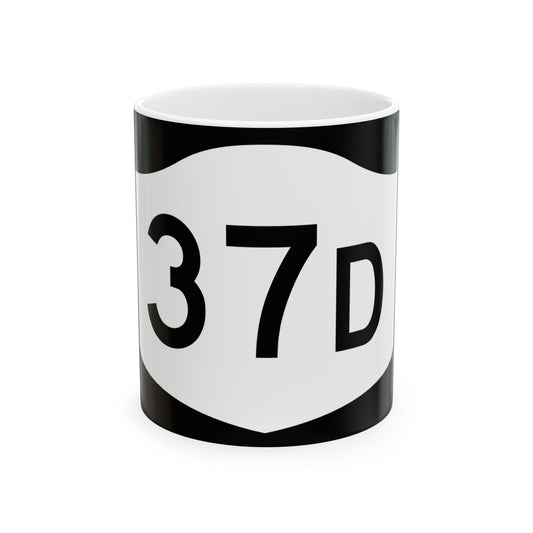 NY-37D (New York) (Road Sign) White Coffee Mug