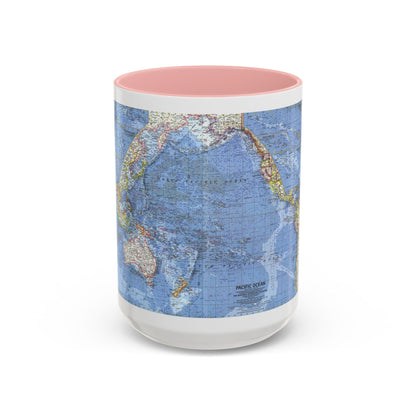 Pacific Ocean (1962) (Map) Accent Coffee Mug