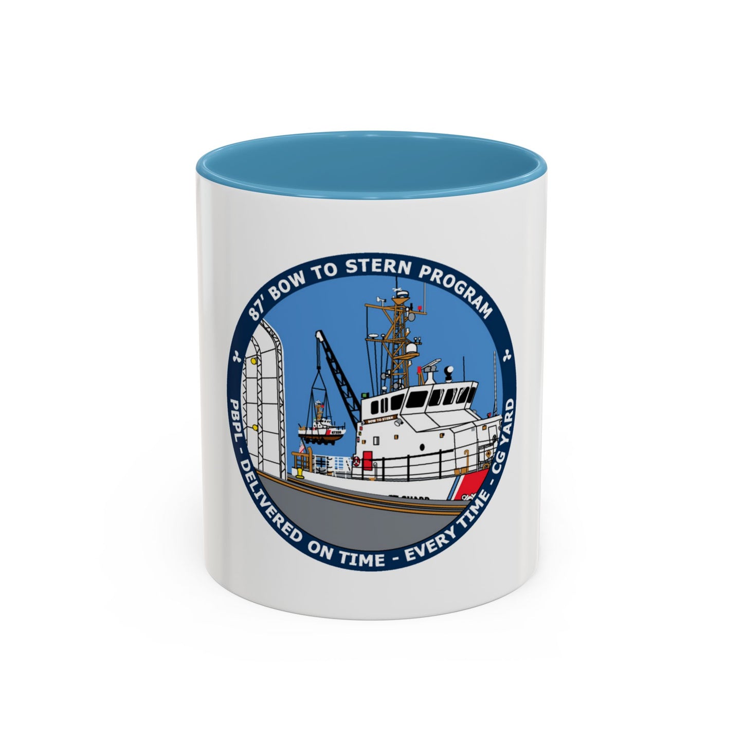 USCG Patrol Boat PBPL Bow to Stern Program (U.S. Coast Guard) Accent Coffee Mug