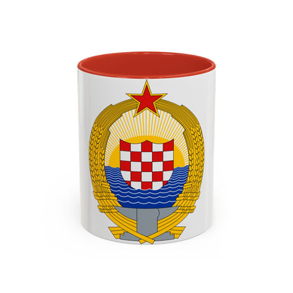 Coat of Arms of the Socialist Republic of Croatia - Accent Coffee Mug
