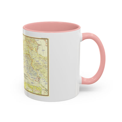 Middle East - Lands of the Bible Today (1956) (Map) Accent Coffee Mug
