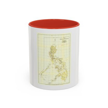Philippines, The (1905) (Map) Accent Coffee Mug
