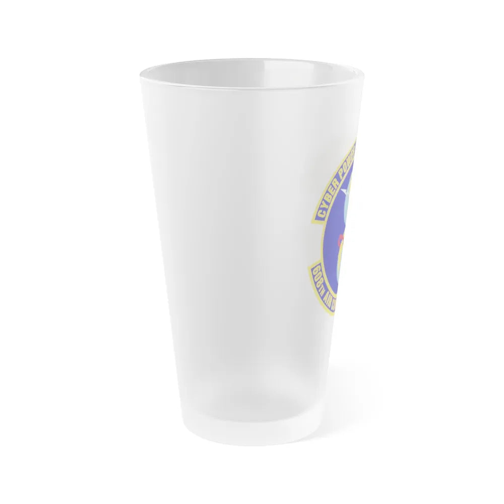 608th Air Communications Squadron (U.S. Air Force) Frosted Pint Glass 16oz-Go Mug Yourself