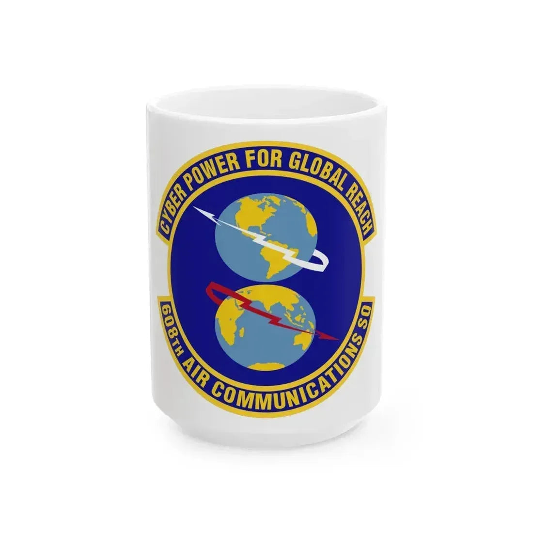 608th Air Communications Squadron (U.S. Air Force) White Coffee Mug 15oz - Go Mug Yourself