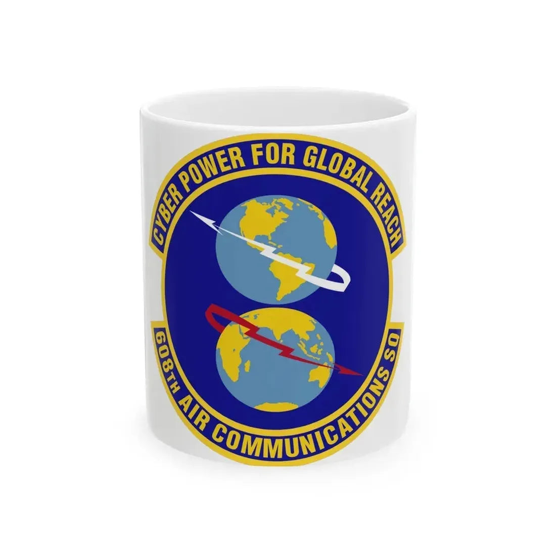 608th Air Communications Squadron (U.S. Air Force) White Coffee Mug - Go Mug Yourself