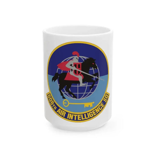 608th Air Intelligence Squadron (U.S. Air Force) White Coffee Mug 15oz - Go Mug Yourself