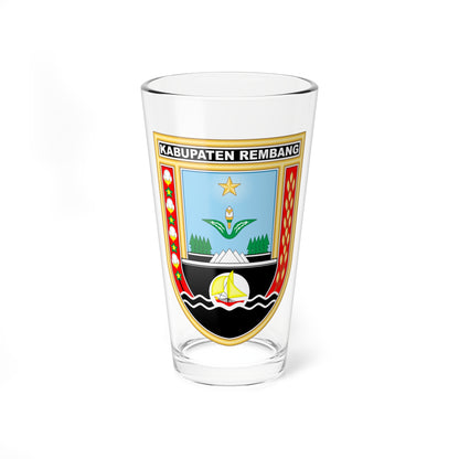 Seal of Rembang Regency (Indonesia) (Coat of Arms) Pint Glass 16oz