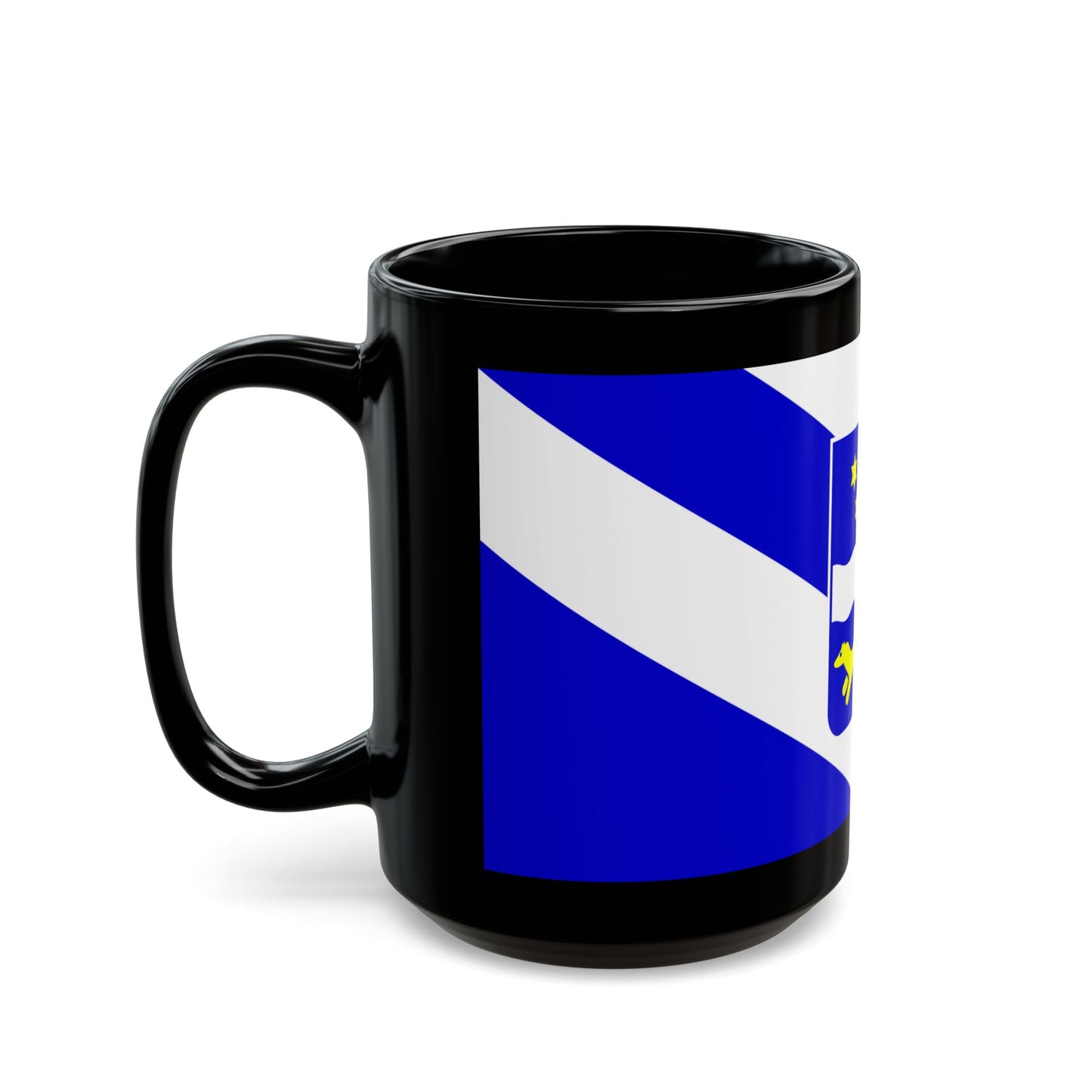 Flag of Brod Posavina County Croatia - Black Coffee Mug-Go Mug Yourself