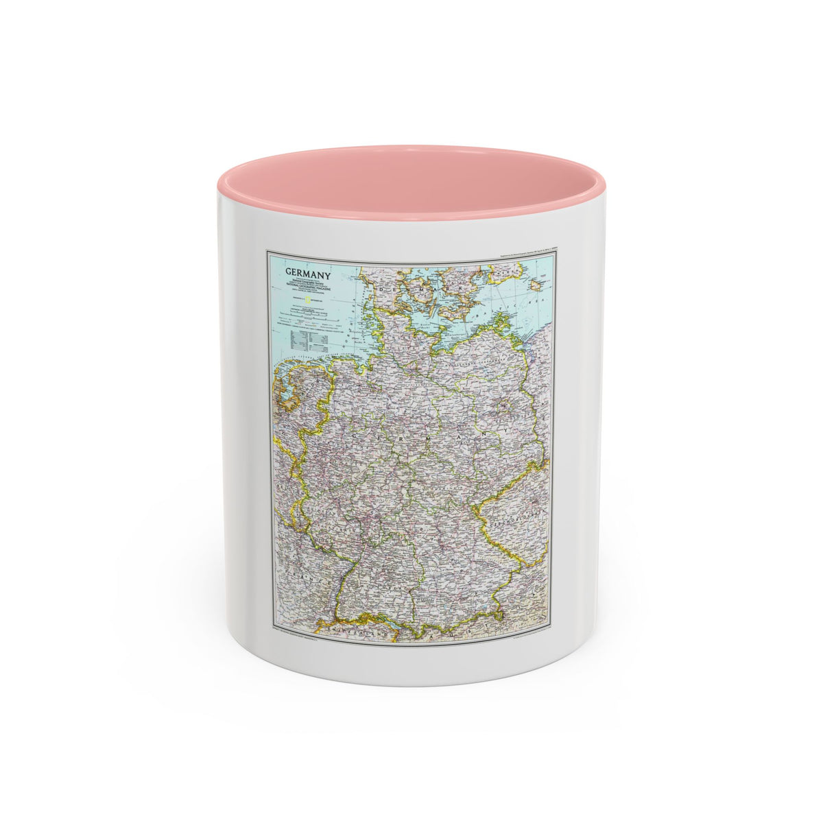 Germany (1991) (Map) Accent Coffee Mug