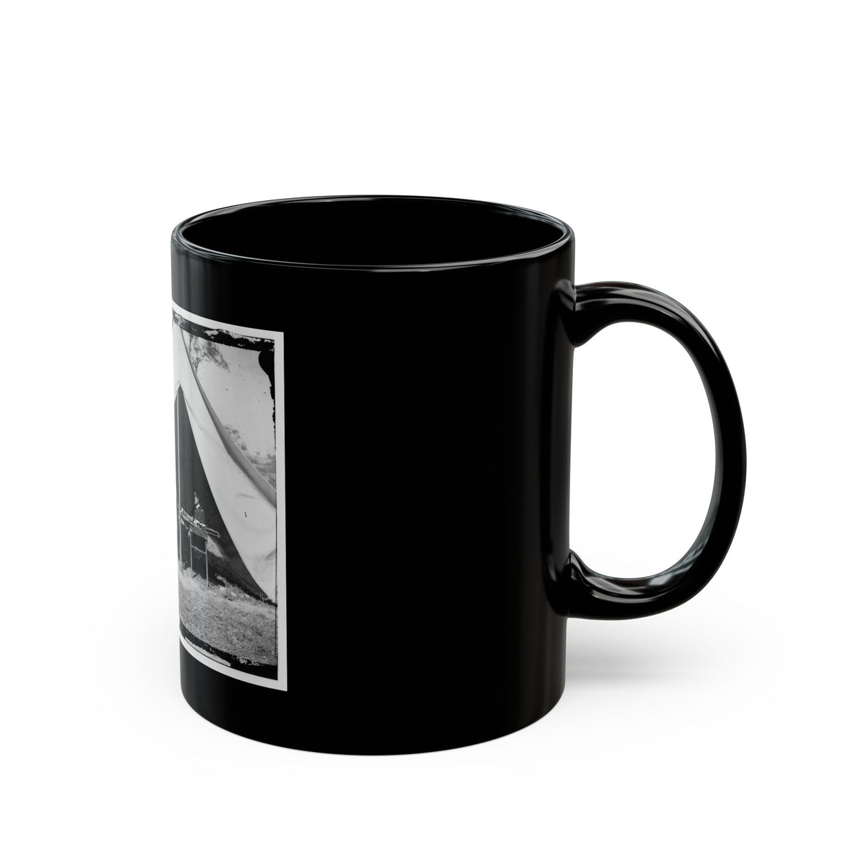 Antietam, Md. President Lincoln And Gen. George B. Mcclellan In The General's Tent; Another View (U.S. Civil War) Black Coffee Mug