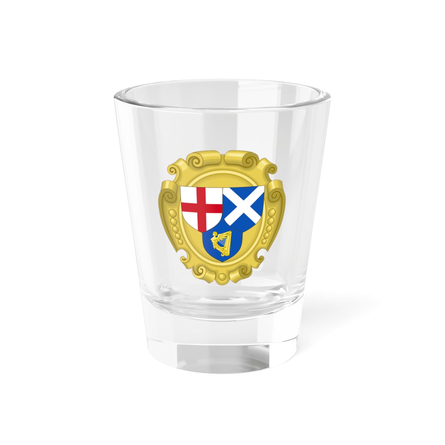 Coat of Arms of the Commonwealth of England, Scotland and Ireland - Shot Glass 1.5oz