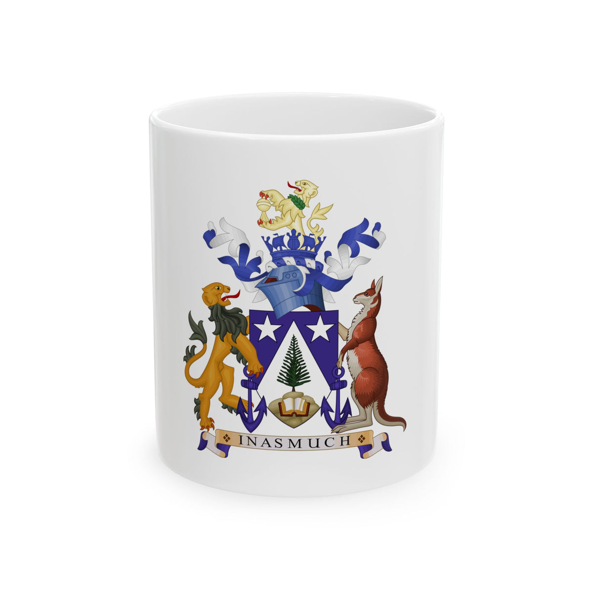 Coat of arms of Norfolk Island - White Coffee Mug