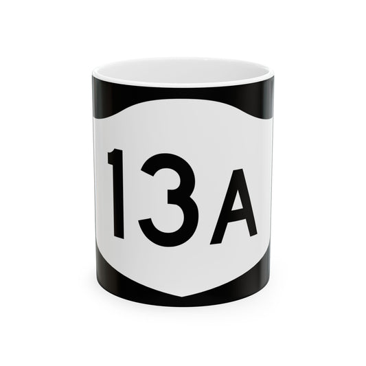 NY-13A (New York) (Road Sign) White Coffee Mug