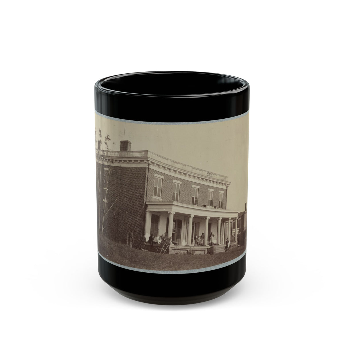 Aiken's House, James River, Va. 002(2) (U.S. Civil War) Black Coffee Mug