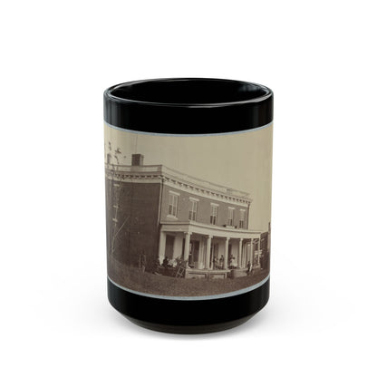 Aiken's House, James River, Va. 002(2) (U.S. Civil War) Black Coffee Mug