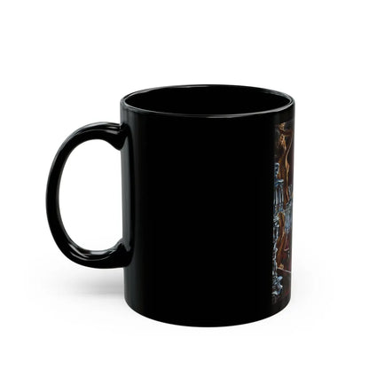 Ghost in Bedroom - Black Coffee Mug-Go Mug Yourself