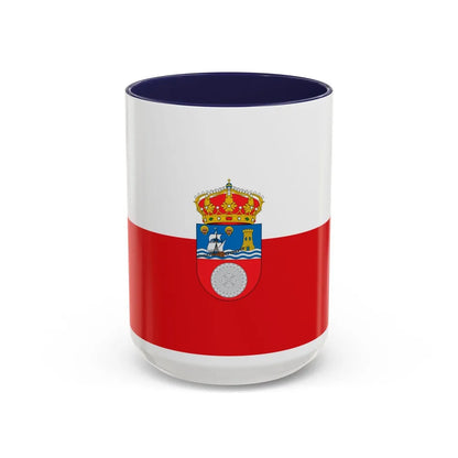 Flag of Cantabria Spain - Accent Coffee Mug-15oz-Navy-Go Mug Yourself