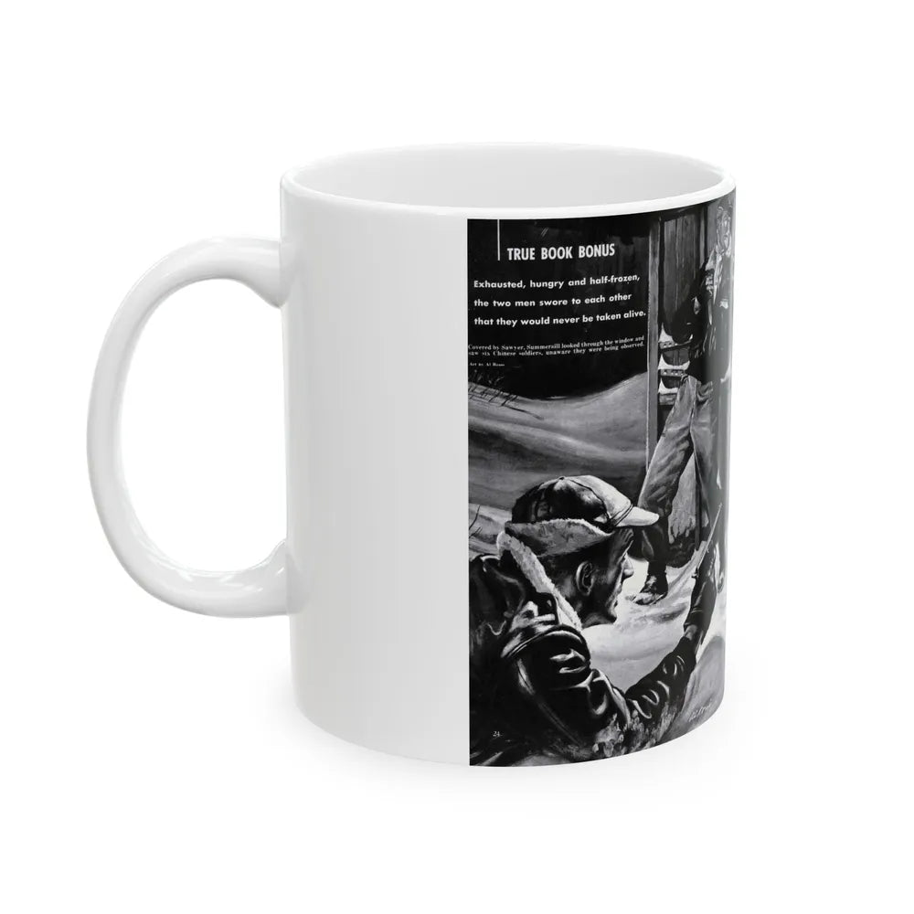 Death Before Capture', Action for Men, May 1960 - White Coffee Mug-Go Mug Yourself