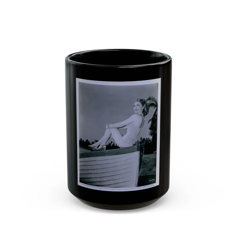 Lori Nelson #45 1 (Vintage Female Icon) Black Coffee Mug-15oz-Go Mug Yourself