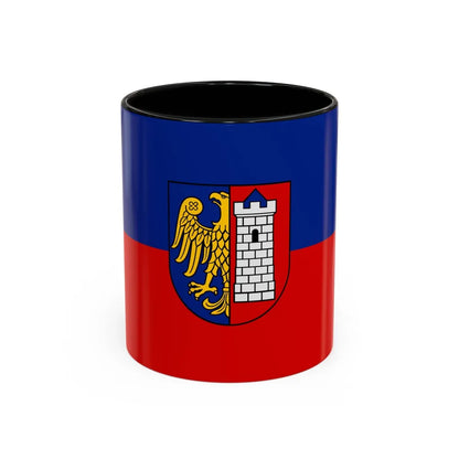 Flag of Gliwice Poland - Accent Coffee Mug-11oz-Black-Go Mug Yourself