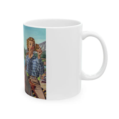 Dude Ranch, Arrow advertisement, 1954 - White Coffee Mug-Go Mug Yourself