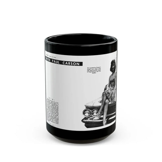 Jennifer Jayne #13 (Vintage Female Icon) Black Coffee Mug-15oz-Go Mug Yourself