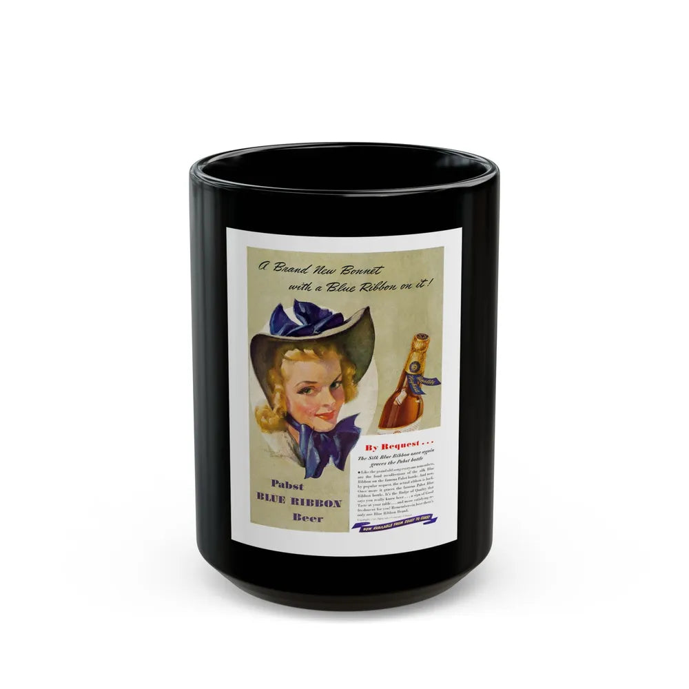 Blue Ribbon advertisement, 1940 - Black Coffee Mug-15oz-Go Mug Yourself