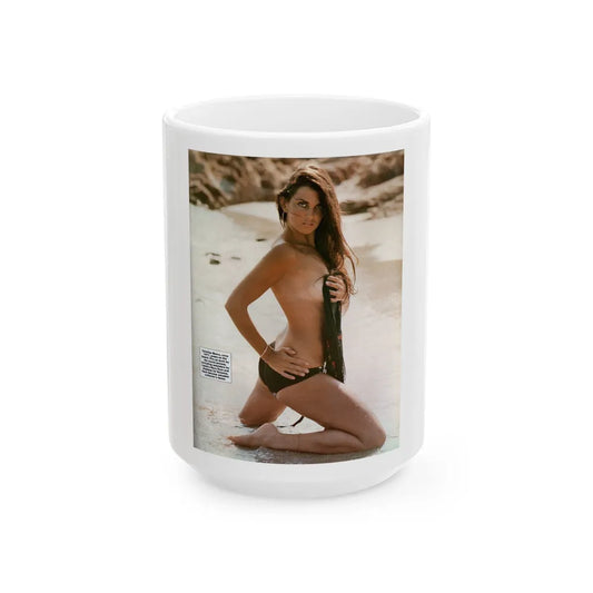 Caroline Munro #294 (Vintage Female Icon) White Coffee Mug-15oz-Go Mug Yourself