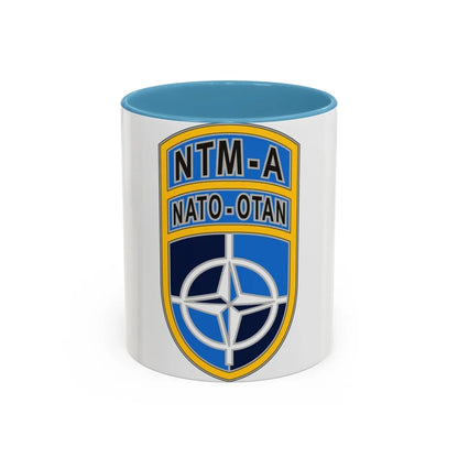 NATO Training MissionAfghanistan (U.S. Army) Accent Coffee Mug-11oz-Light Blue-Go Mug Yourself