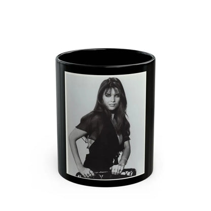 Caroline Munro #382 (Vintage Female Icon) Black Coffee Mug-11oz-Go Mug Yourself