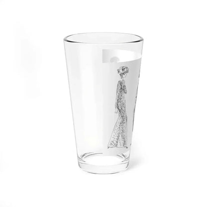 60s Chicks (Center drawing by K. Place, 1963) (Magazine Illustration) Pint Glass 16oz - Go Mug Yourself