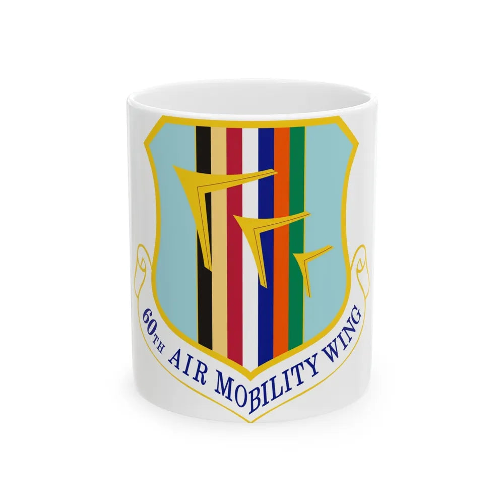 60th Air Mobility Wing (U.S. Air Force) White Coffee Mug-11oz-Go Mug Yourself