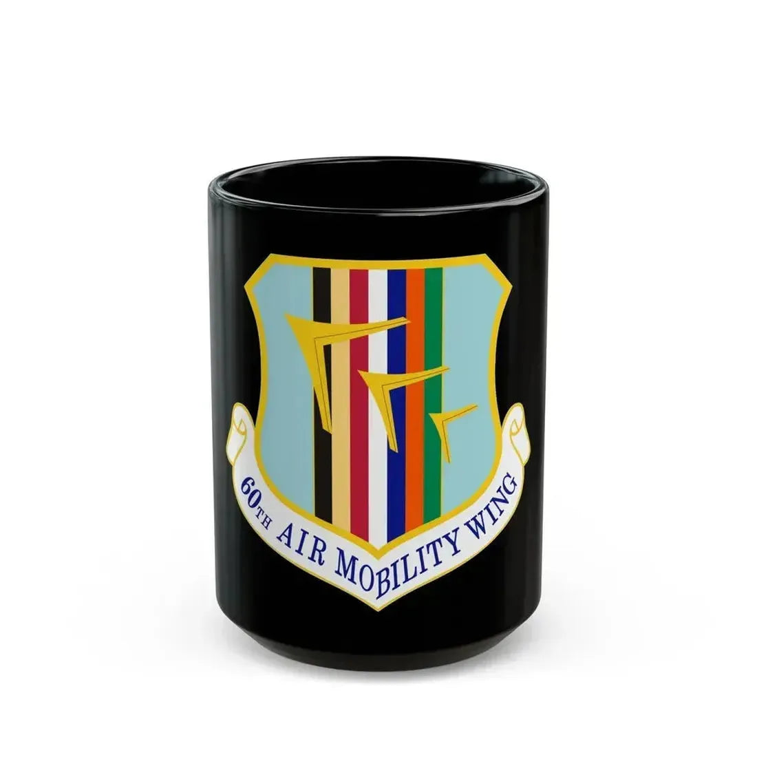 60th Air Mobility Wing (U.S. Air Force) Black Coffee Mug 15oz - Go Mug Yourself