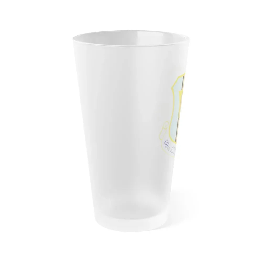 60th Air Mobility Wing (U.S. Air Force) Frosted Pint Glass 16oz - Go Mug Yourself