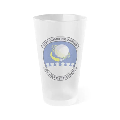 61 Communications Squadron AFSPC (U.S. Air Force) Frosted Pint Glass 16oz 16oz Frosted - Go Mug Yourself