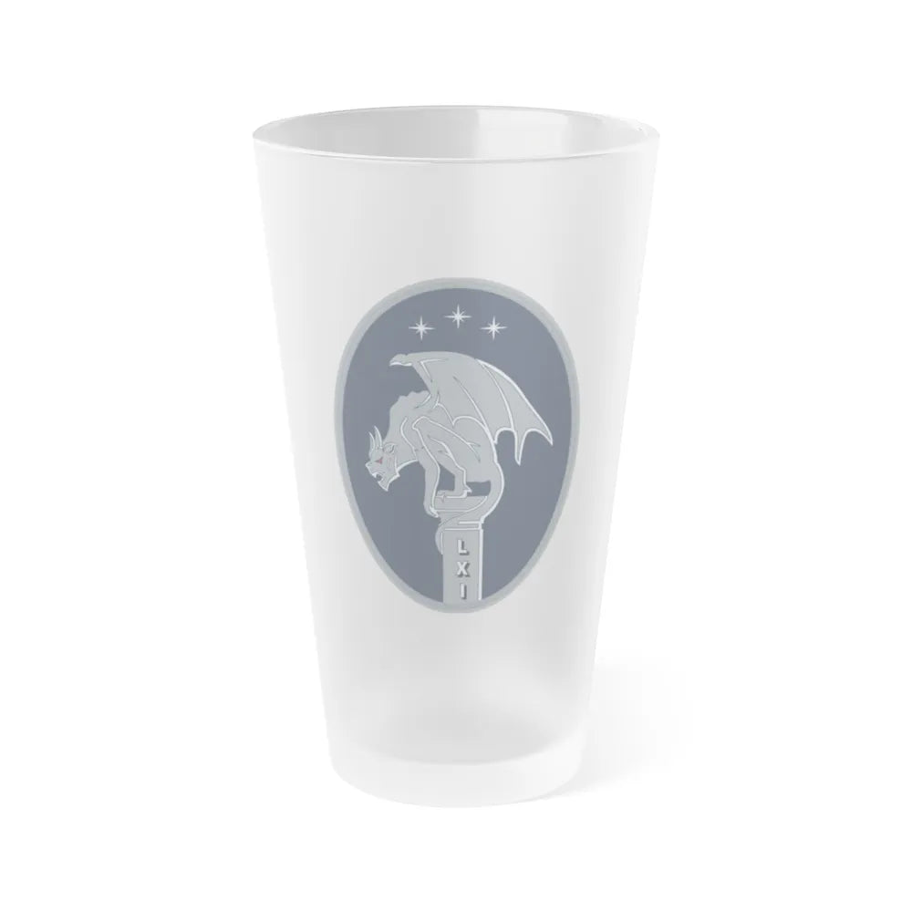 61 Cyberspace Squadron (U.S. Space Force) Frosted Pint Glass 16oz-Go Mug Yourself