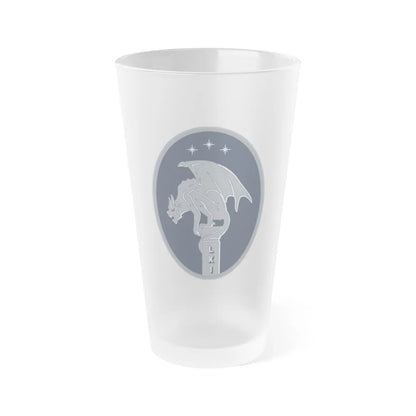 61 Cyberspace Squadron (U.S. Space Force) Frosted Pint Glass 16oz-Go Mug Yourself