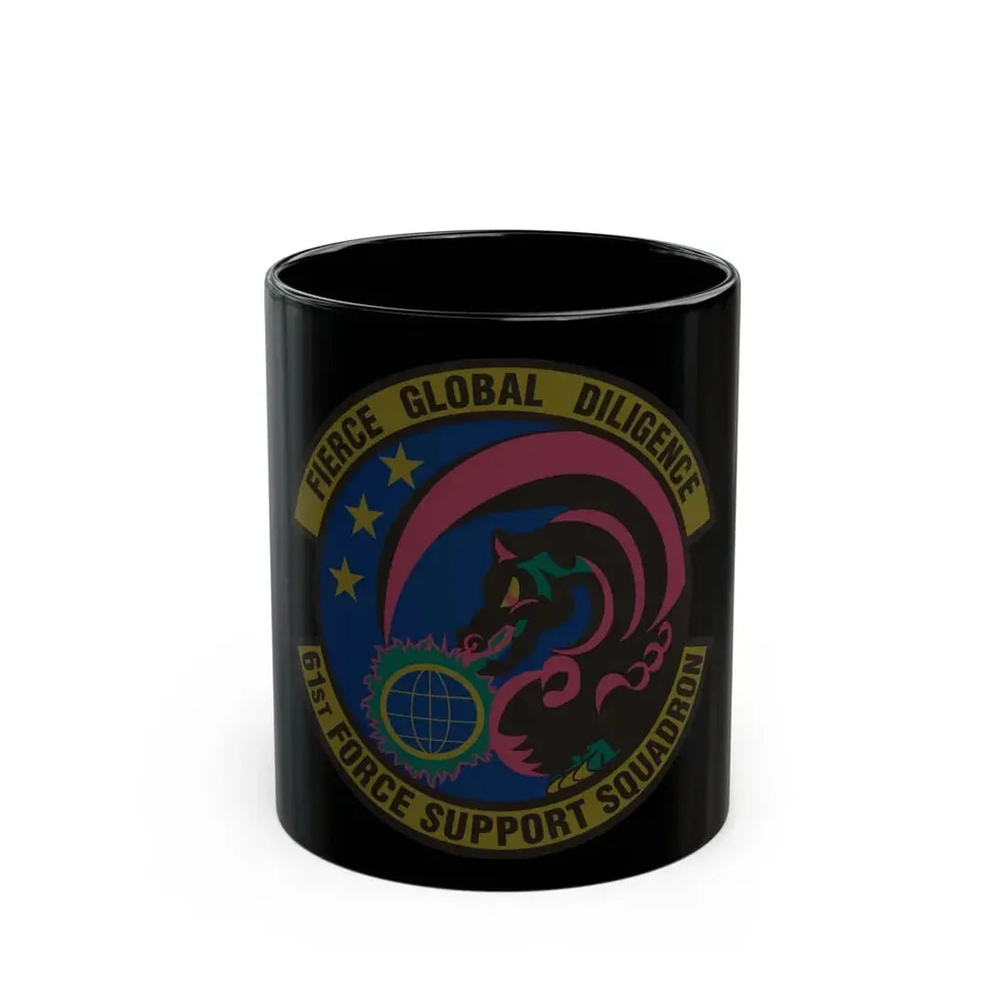 61 Force Support Squadron AFSPC (U.S. Air Force) Black Coffee Mug 11oz - Go Mug Yourself