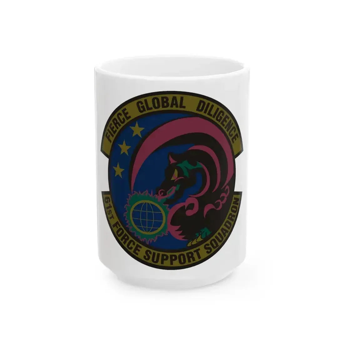 61 Force Support Squadron AFSPC (U.S. Air Force) White Coffee Mug 15oz - Go Mug Yourself