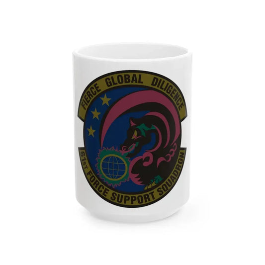 61 Force Support Squadron AFSPC (U.S. Air Force) White Coffee Mug 15oz - Go Mug Yourself
