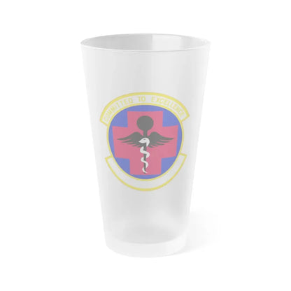 61 Medical Squadron AFSPC (U.S. Air Force) Frosted Pint Glass 16oz 16oz Frosted - Go Mug Yourself
